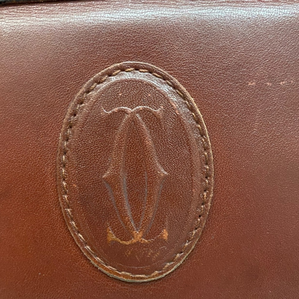 Cartier Bordeaux Leather Must de Cartier A5 Document Case Clutch Bag. - Picture 2 of 14